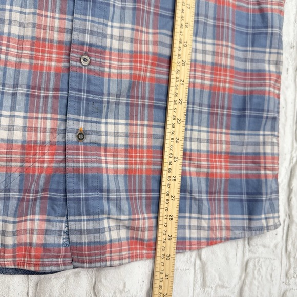 Orvis Shirt Mens Large Blue Buffalo Plaid Button Down Cotton Casual Long Sleeve - Picture 9 of 15